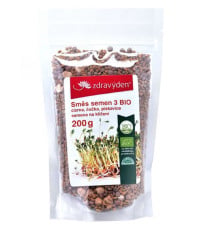 BIO Cizrna, čočka, pískavice - Zdravý den - směs bio osiva na klíčky - 200 g