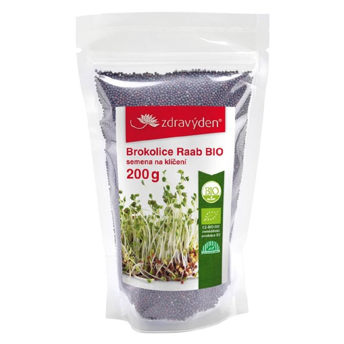 BIO Brokolice Raab - Zdravý den - bio osivo na klíčky - 200 g
