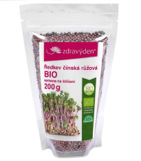 BIO Ředkev čínská růžová - Zdravý den - bio osivo na klíčky - 200 g