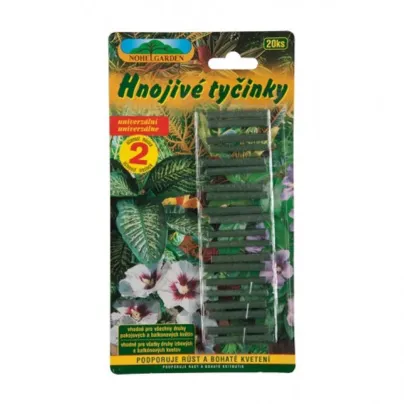 Hnojivo na pokojové a balkónové rostliny - Nohel Garden - tyčinkové hnojivo - 20 ks