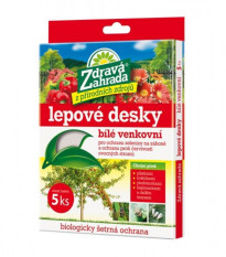 Lepové desky venkovní bílé - Zdravá zahrada - ochrana proti škůdcům - 5 ks