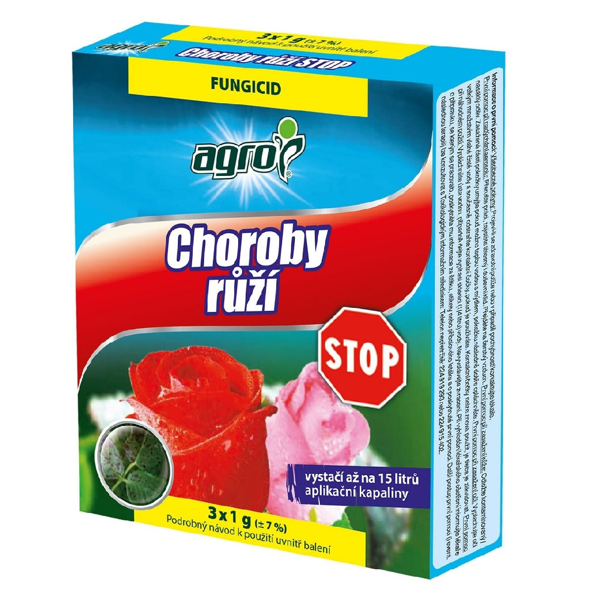 Choroby růží Stop - Agro - ochrana proti chorobám - 3 x 1 g