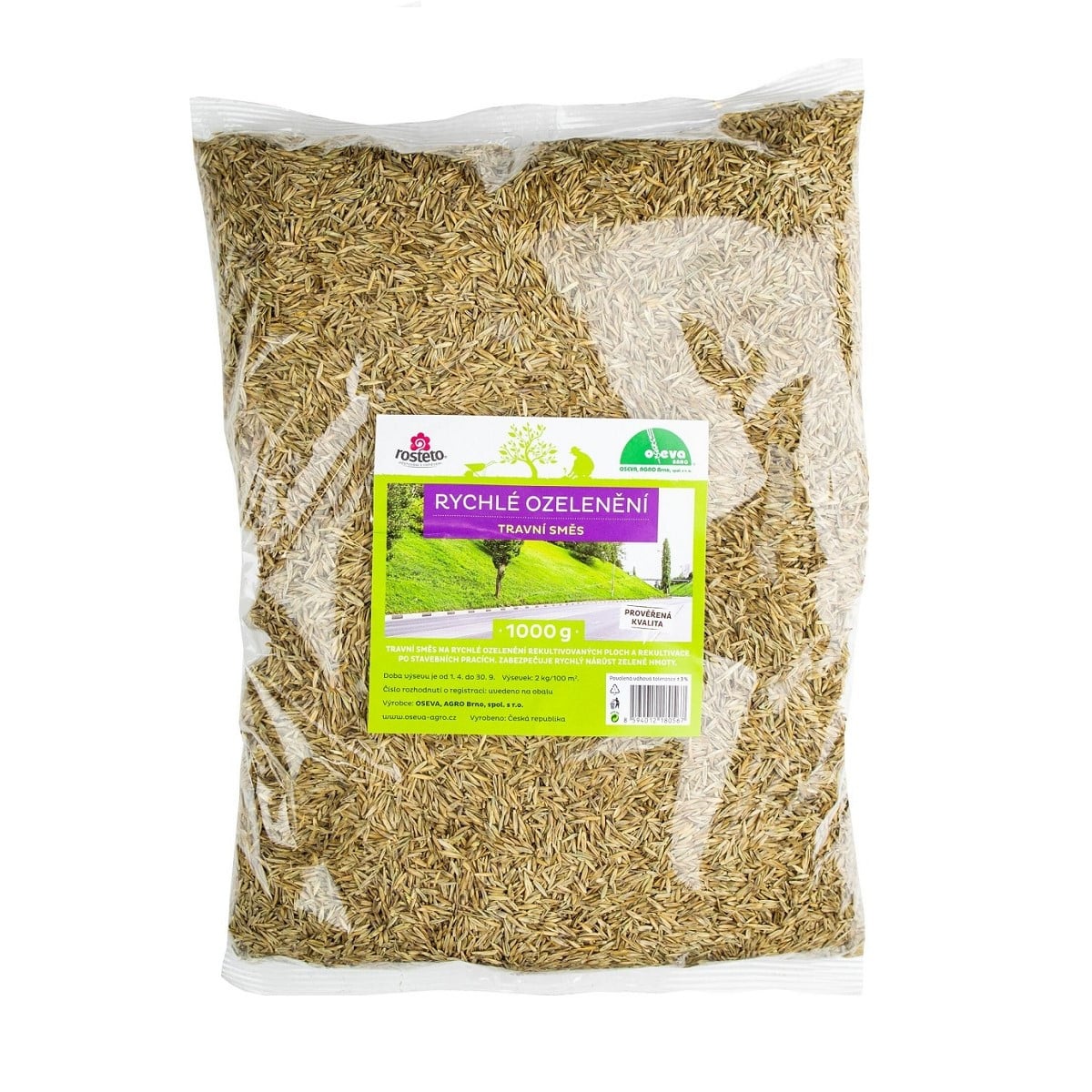 Rychlé ozelenění - osivo Rosteto - směs - 1 kg