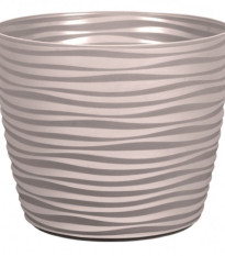 Obal na květináč Sahara - šedohnědý - 15 x 12 cm - pěstební pomůcky - 1 ks