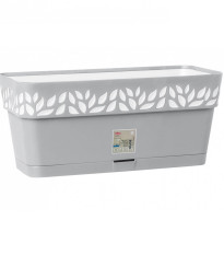 Truhlík samozavlažovací Cloe - šedý - 30 x 13 x 12 cm - pěstební pomůcky - 1 ks