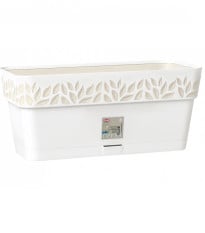 Samozavlažovací truhlík Cloe – bílý – 30 cm
