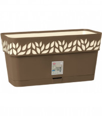 Truhlík samozavlažovací Cloe - hnědý - 30 x 13 x 12 cm - pěstební pomůcky - 1 ks