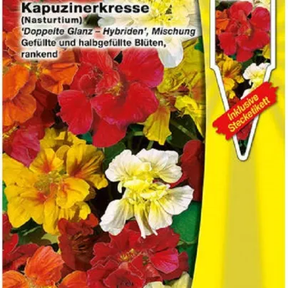 Lichořeřišnice popínavá Doppelte Glanz směs - Tropaeolum majus - osivo lichořeřišnice - 15 ks