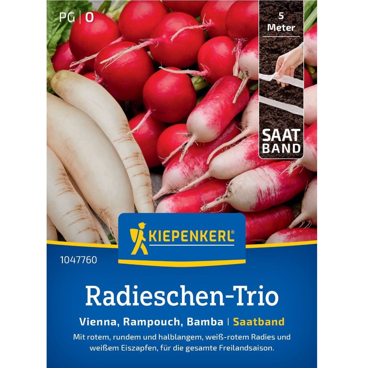 Semena ředkvičky Vienna, Rampouch, Bamba - výsevný koberec - 5 m