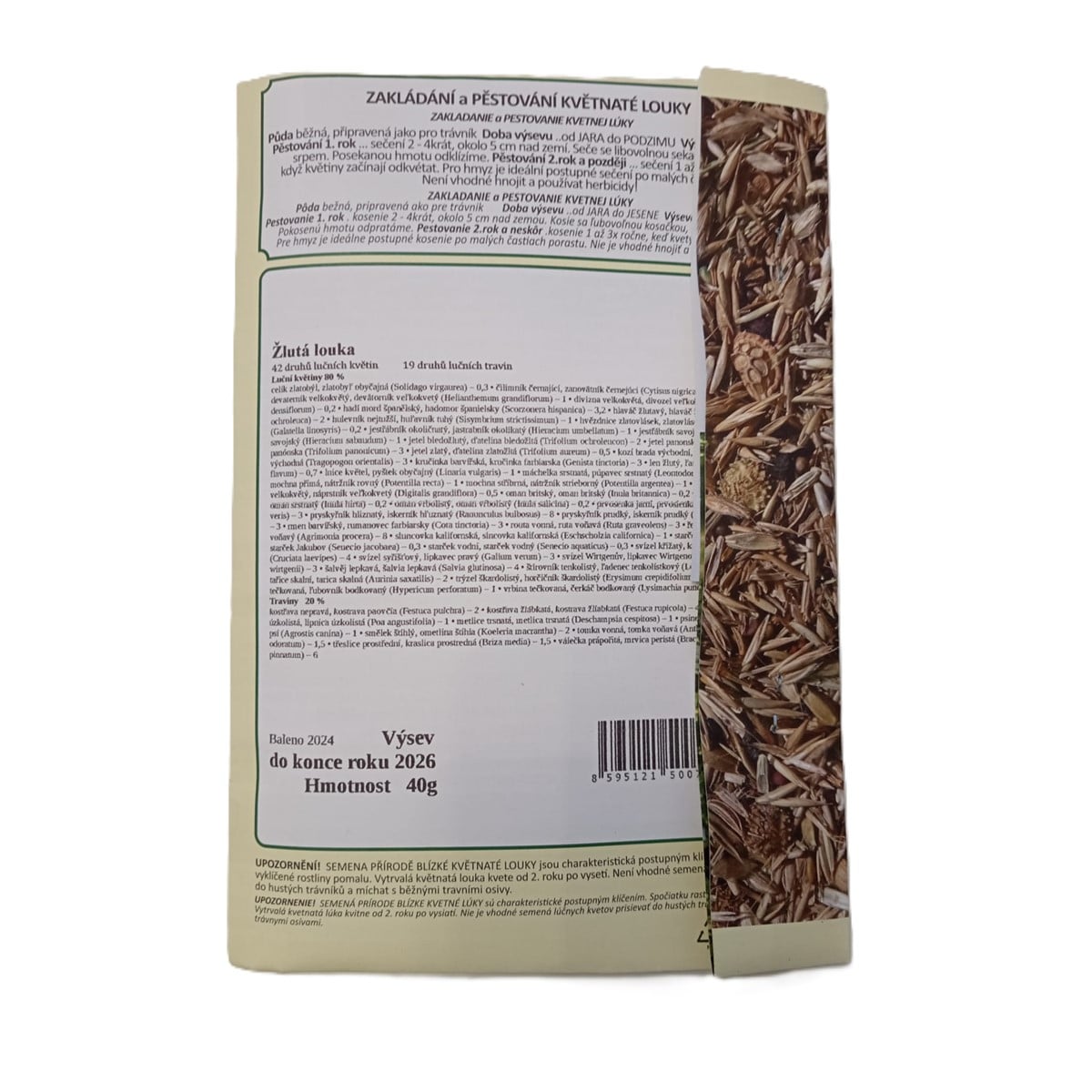 Žlutá louka - osivo Planta Naturalis - směs lučních květin a trav - 40 g