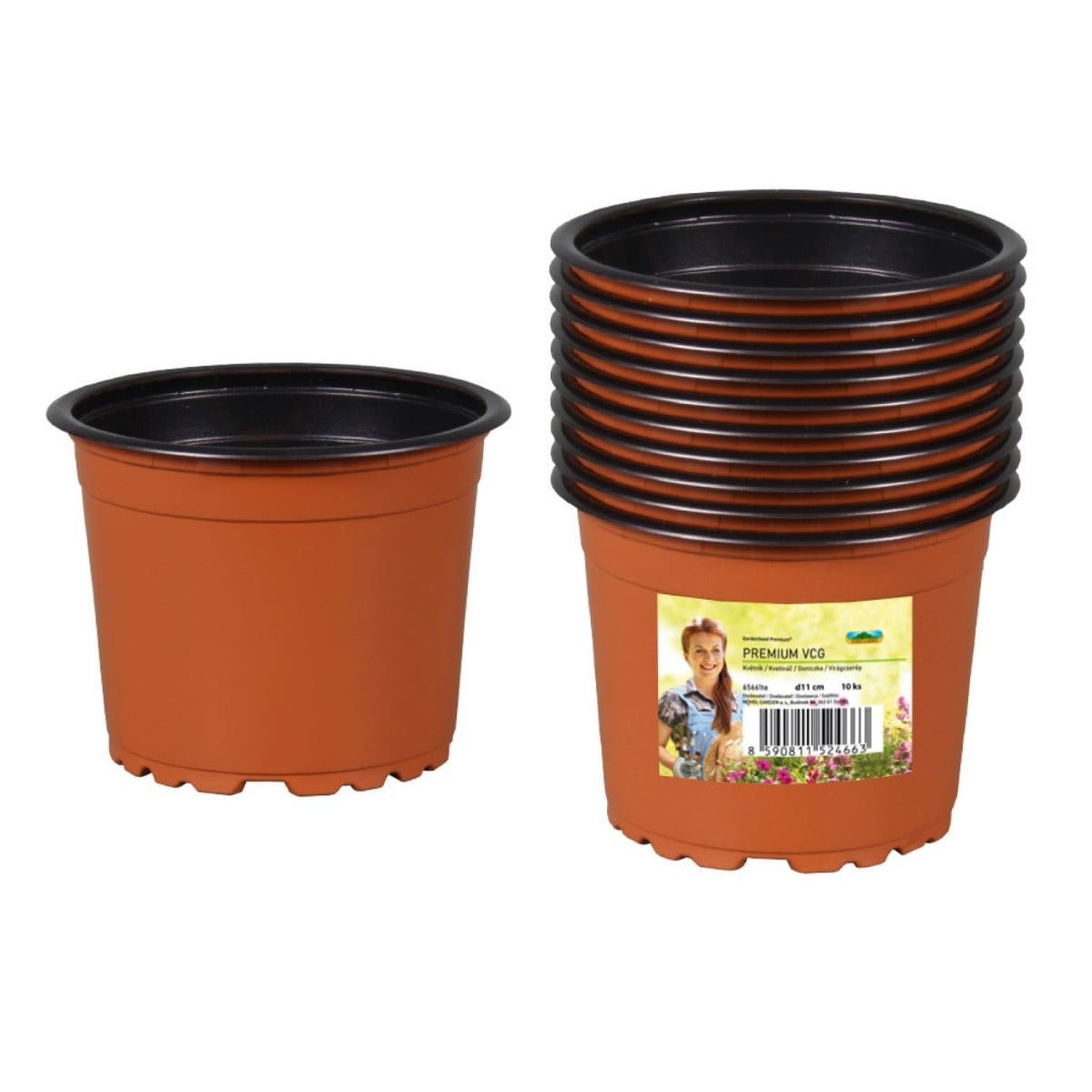 Květináč sadbový Premium - 11 cm - pěstební pomůcky - 10 ks