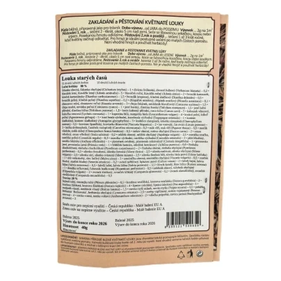 Louka starých časů - osivo Planta Naturalis - směs lučních květin - 40 g