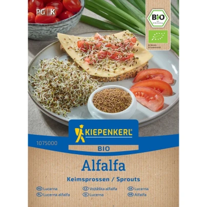BIO Alfalfa – Vojtěška – Kiepenkerl – bio osivo na klíčky - 40 g