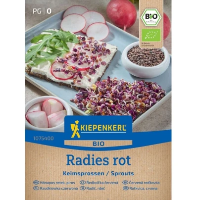 BIO Červená ředkvička - Kiepenkerl - bio osivo na klíčky - 30 g