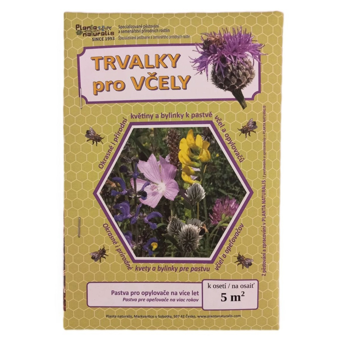 Vytrvalé květy pro včely - osivo Planta Naturalis - směs lučních květin a trav - 10 g