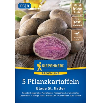 Sadbové brambory Blaue St. Galler - Solanum tuberosum - Kiepenkerl - sadba - 5 ks