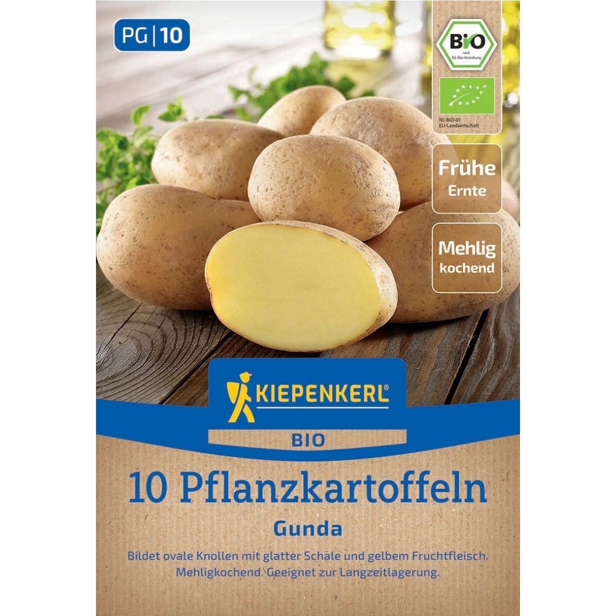 BIO Sadbové brambory Gunda - Solanum tuberosum - Kiepenkerl - bio sadba - 10 ks