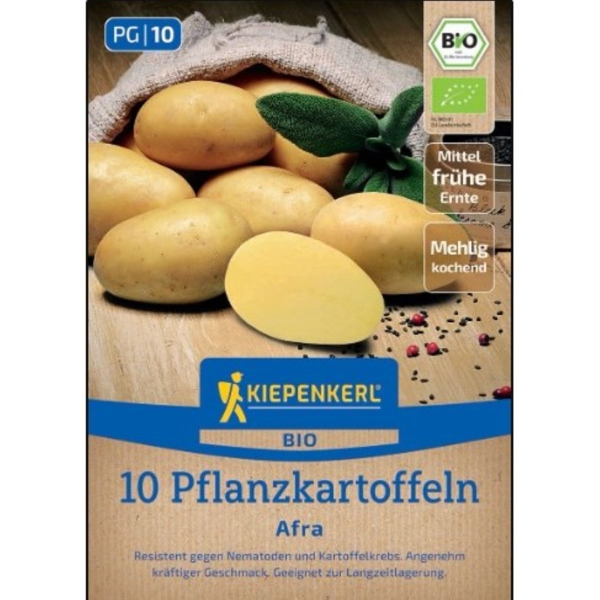 BIO Sadbové brambory Afra - Solanum tuberosum - Kiepenkerl - bio sadba - 10 ks