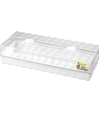 Minipařeniště s ventilací - bílá - 47 x 20 x 10 cm - pěstební pomůcky - 1 ks