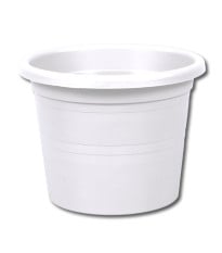 Květináč Satura Modern - bílý - 14 x 11 cm - pěstební pomůcky - 1 ks