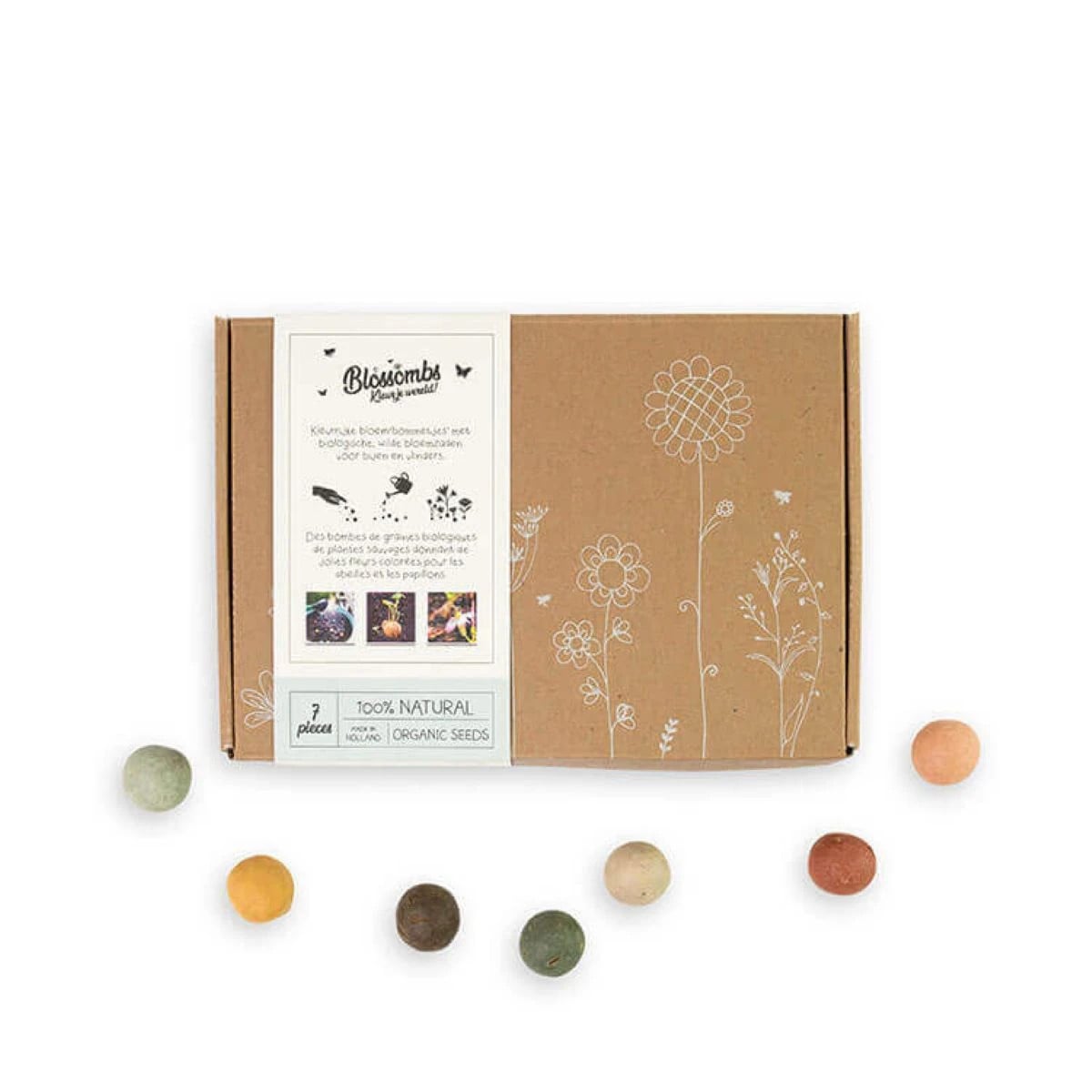 Semínkové bomby - dárková sada - Blossombs - 7 kuliček - 1 balení