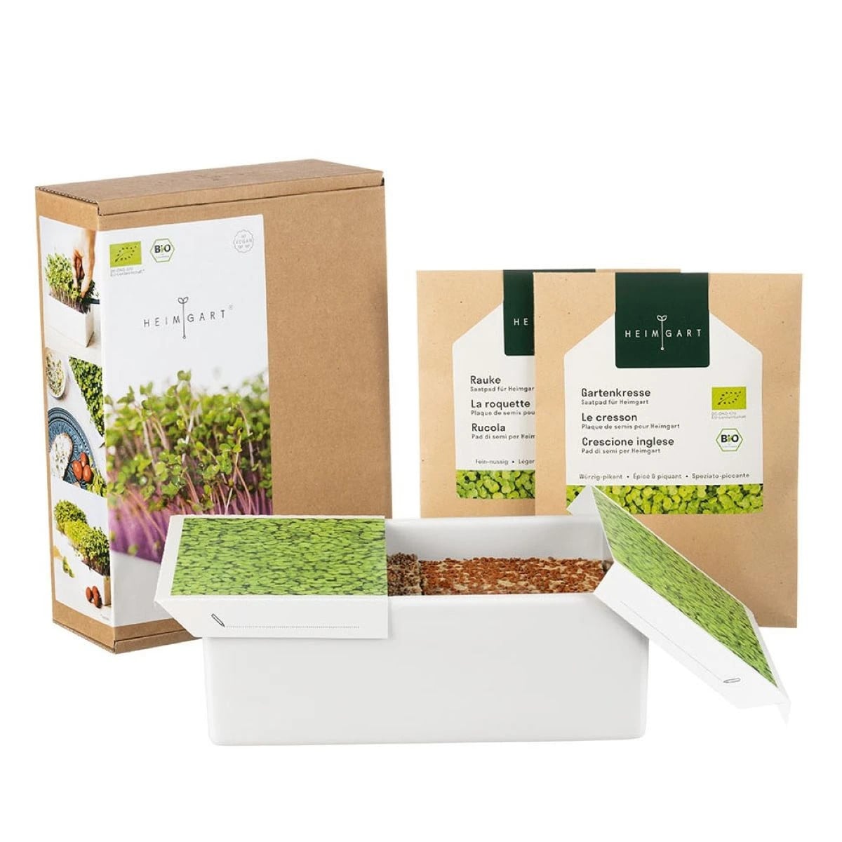 Startovací sada BIO microgreen - Heimgart - sada včetně 2 plátů - 1 ks