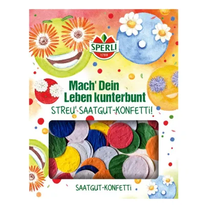 Semínkové květinové konfetti - kulaté - Sperli - 1 ks