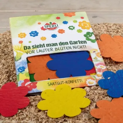 Semínkové květinové konfetti - ve tvaru květu - Sperli - 1 ks