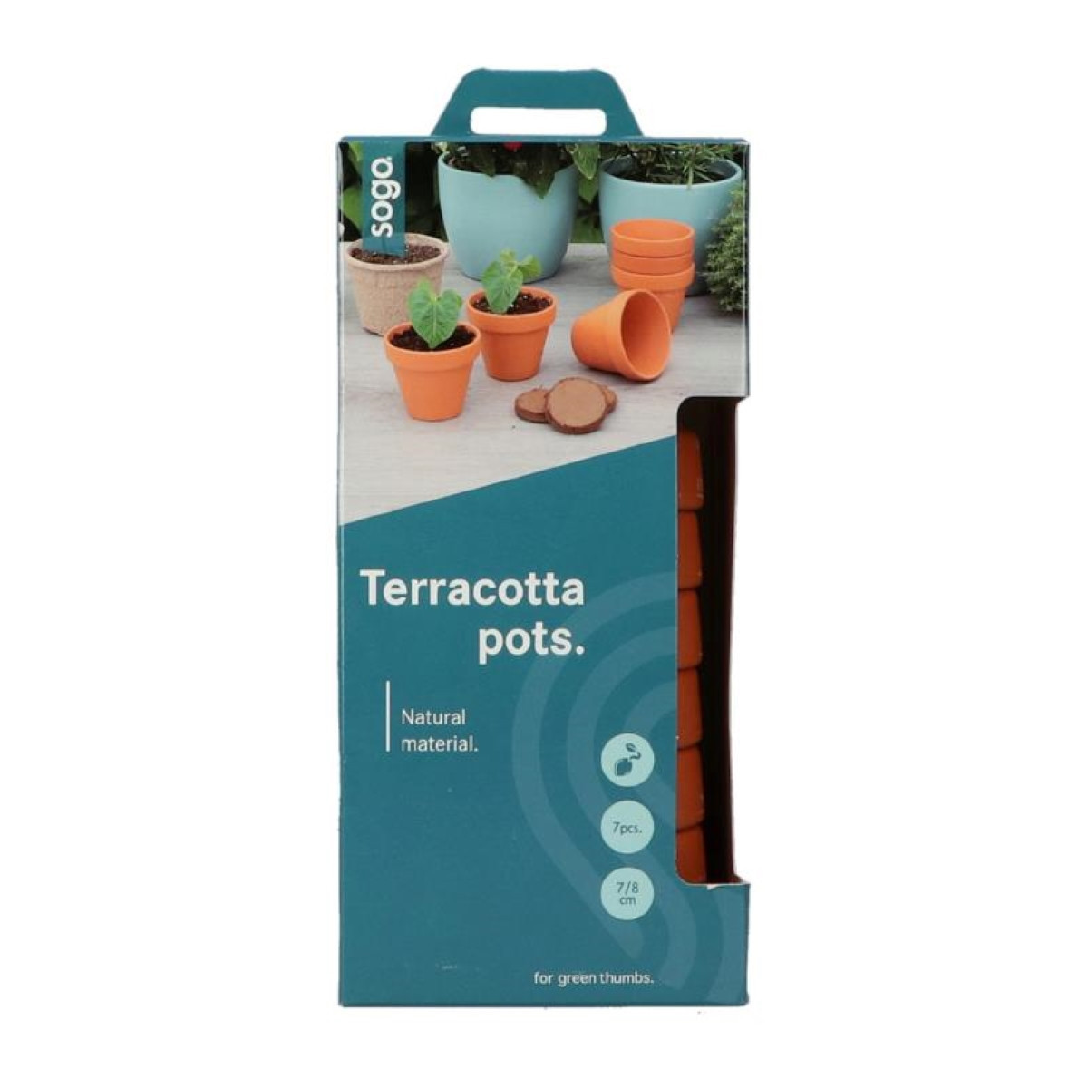 Terakotový květináč SOGO - Pieterpik - 7 x 8 cm - pěstební pomůcky - 7 ks