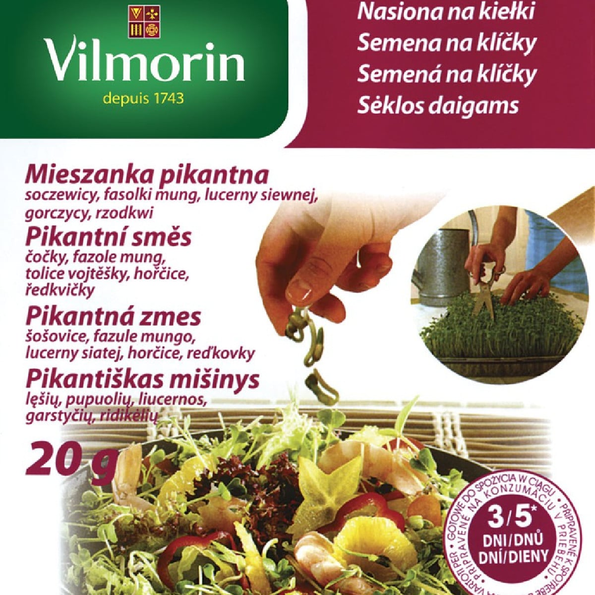 Semena na klíčky - Pikantní směs - 20 g