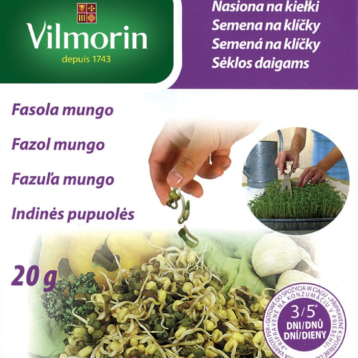 Semena na klíčky - Fazol mungo - 20 g