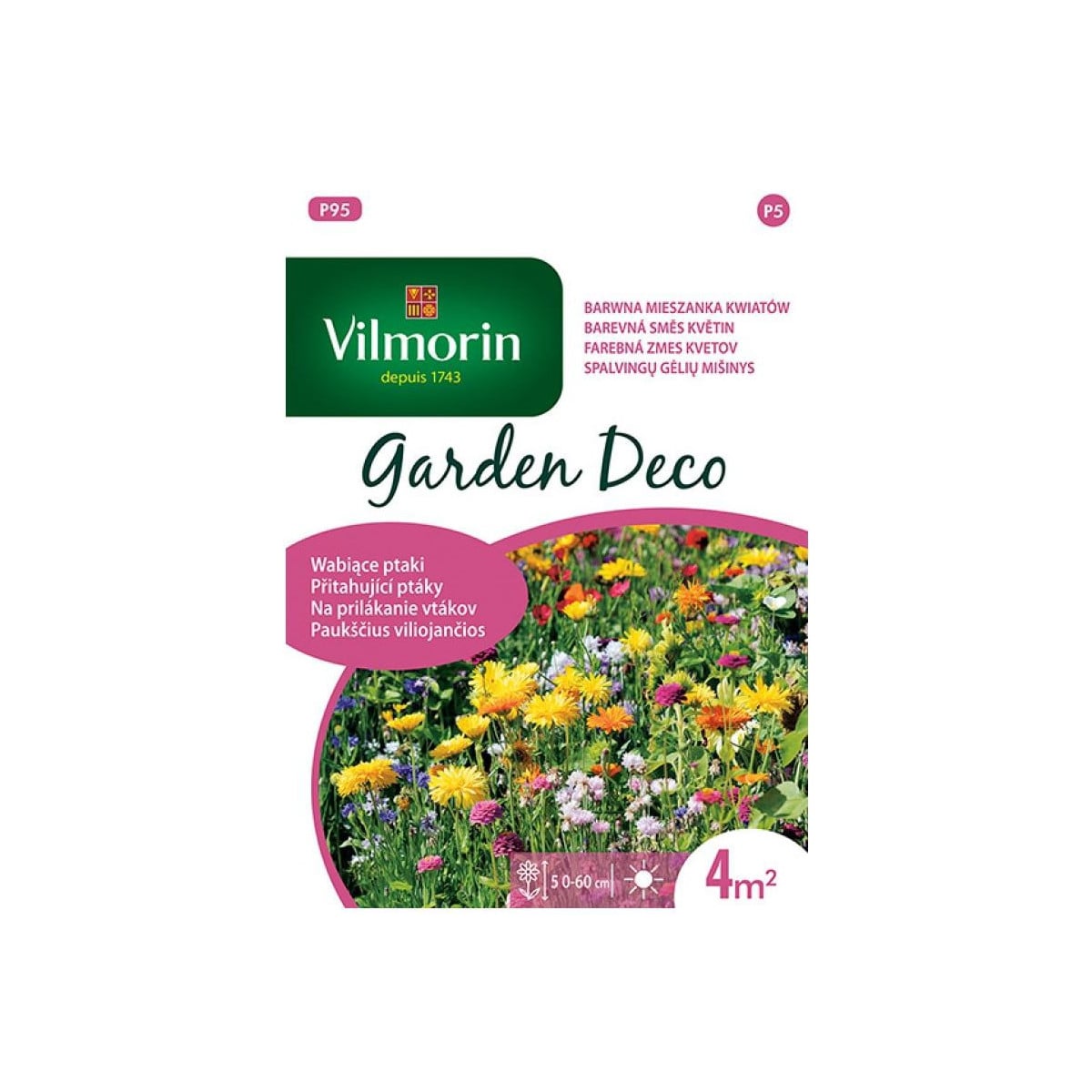 Vilmorin - Barevná směs květin přitahujících ptáky - semena - 8 g