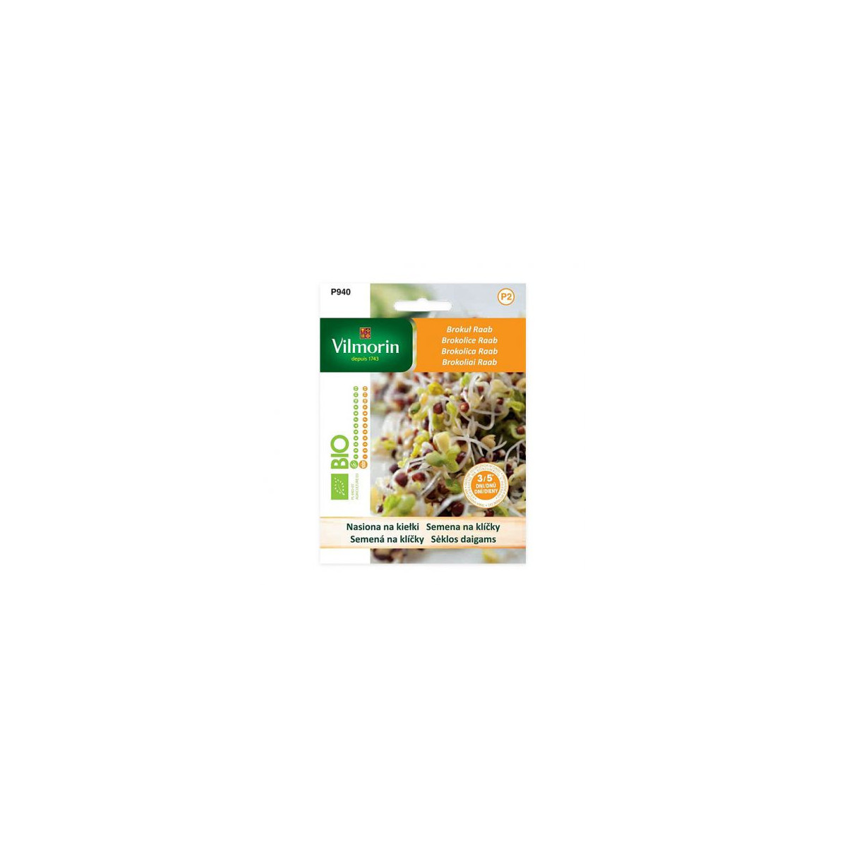 BIO Brokolice Raab - Bio semena brokolice na klíčky - 10 g
