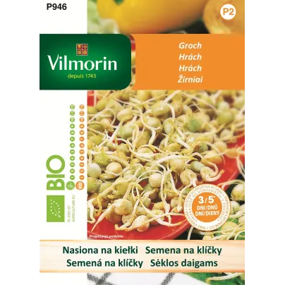 BIO hrách - bio semena hrachu na klíčky - 40 g