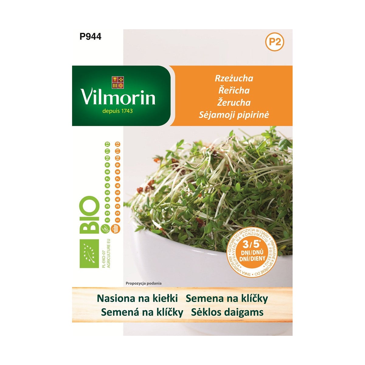 BIO řeřicha - bio semena řeřichy na klíčky - 15 g
