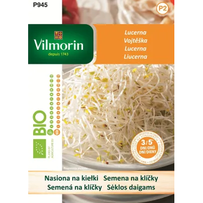 BIO vojtěška - bio semena vojtěšky na klíčky - 15 g