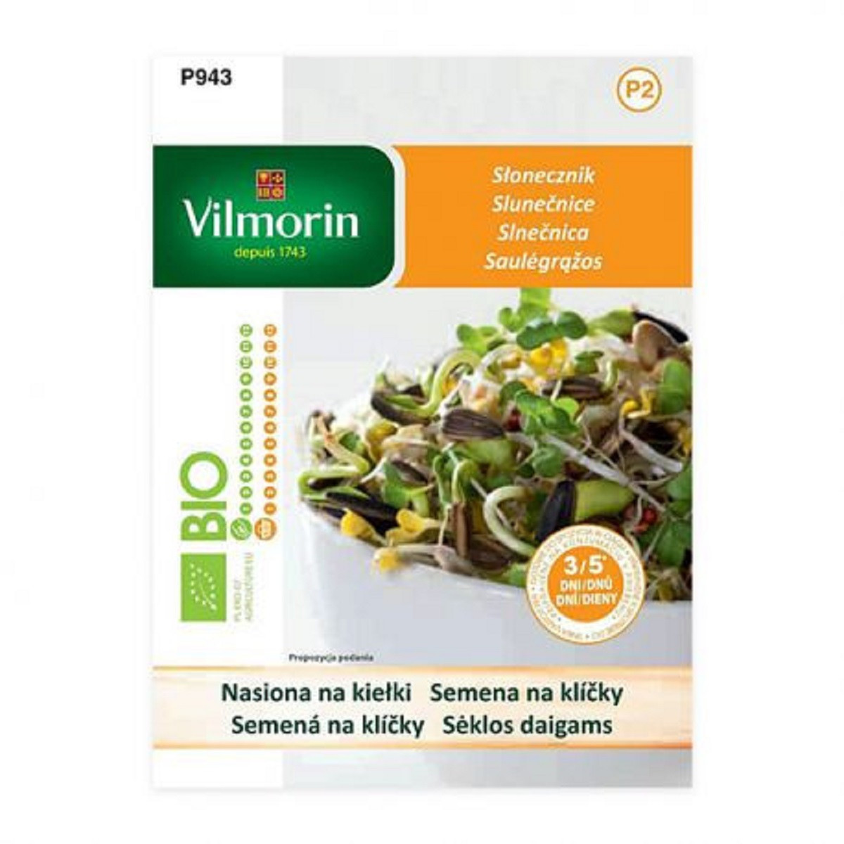 BIO slunečnice - bio semena slunečnice na klíčky - 20 g