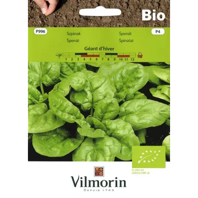 BIO Špenát Geant d'hiver - Spinacia oleracea - bio osivo špenátu - 10 g